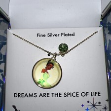 Disney Fine silver Plated Necklace Tiana Dreams Are The Spice Of Life