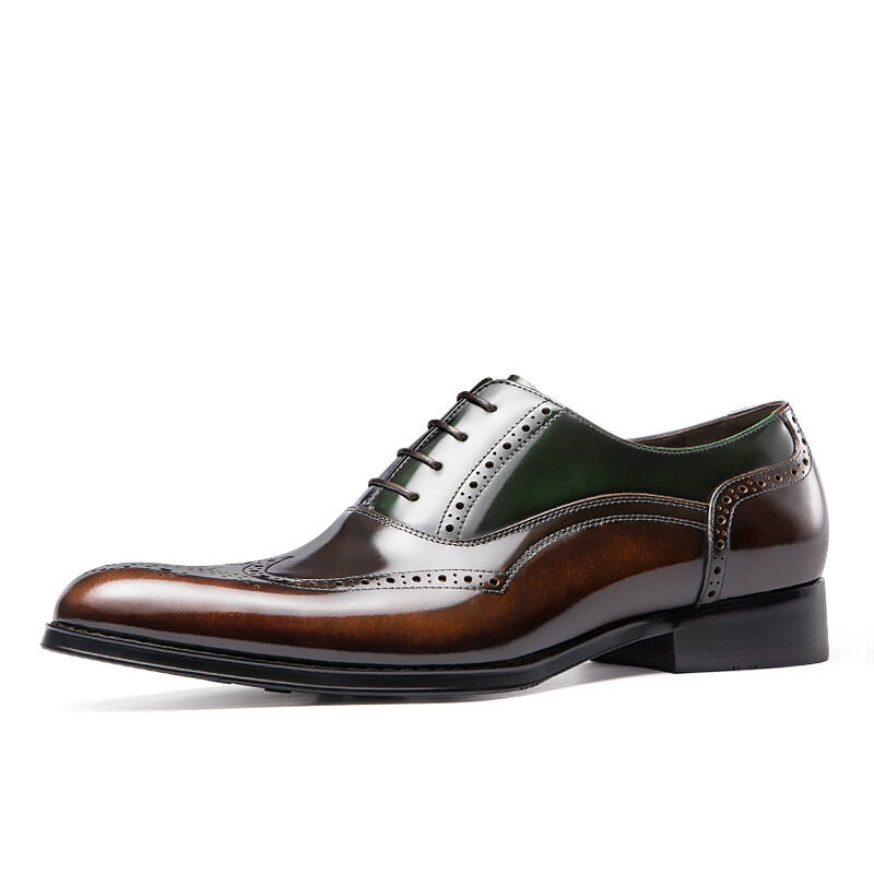 SAOLA Scarpe da uomo in vera pelle intagliata punta alare brogue Oxford scarpe da sposa business