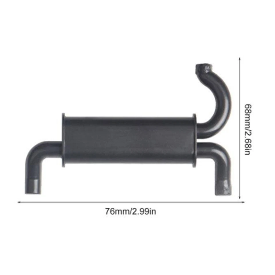 Kit tubo di scarico in metallo adatto per Axial SCX10 90046 -4 1/10 RC - Immagine 2 di 4