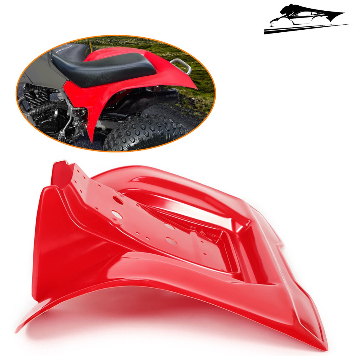 Fit Honda ATC200X 83 84 85 Heavy Duty Red ABS Plastic Rear Fender