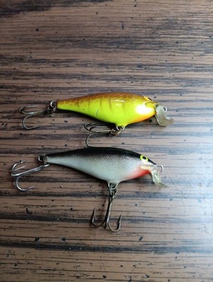 Lot of 2 Rapala SSR 5  Shallow Shad Rap Lure 