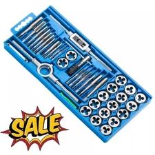 40pcs Metric Tap and Die Set M3 to M12 Threading Tool Set for Cutting Threads US