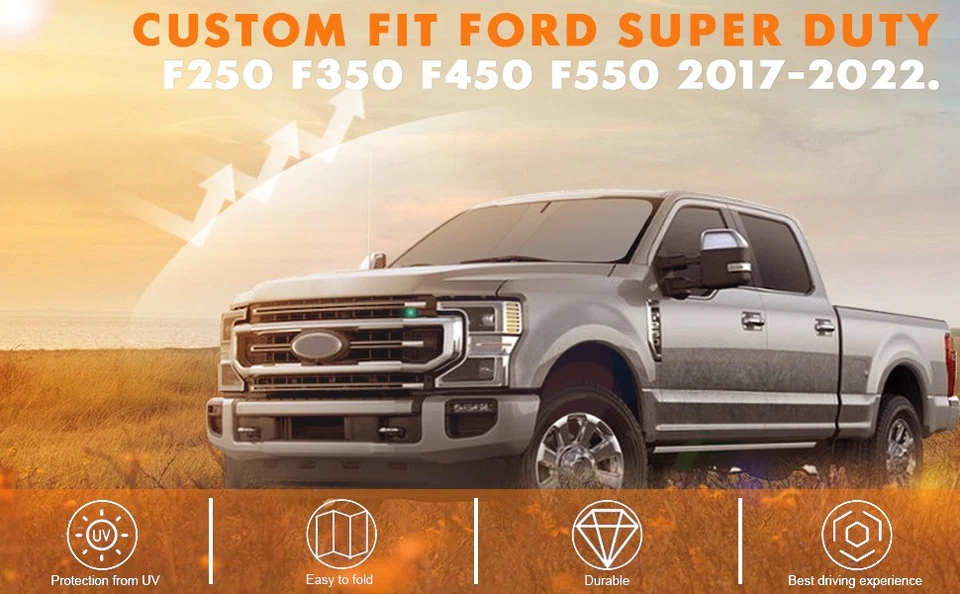 Capa bloco UV para pára-brisa Ford Super Duty F250 F350 F450 2017-2024 - Imagem 4 de 4