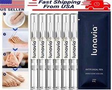 6 Pack Lunavia Antifungal Pen, 25 Undecylenic Acid Toenail Fungus Treatment