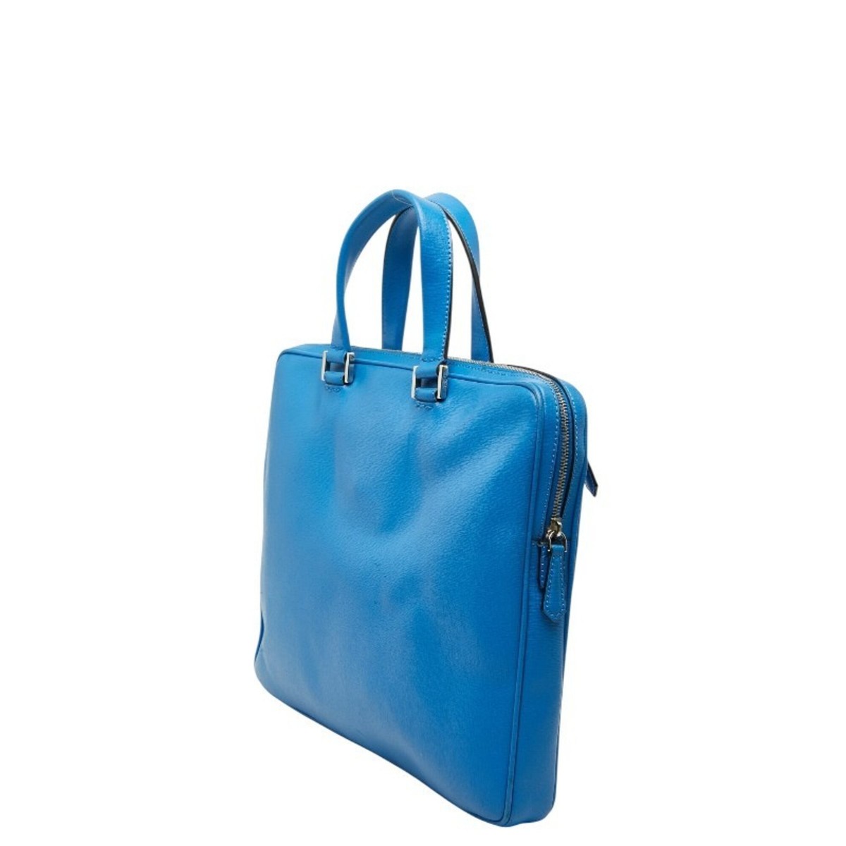FENDI レザー ビジネスバッグ ネイビー　7VA339 P3D Fendi Business Bag Briefcase Document 7VA339 Light Blue Leather Me