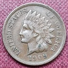 1909 Indian Head Cent 1c Higher Grade XF - AU #78684
