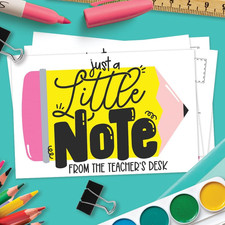 Teacher Mail Postcards for Students - 50 Cute Pencil Teacher Notes Classroom ...