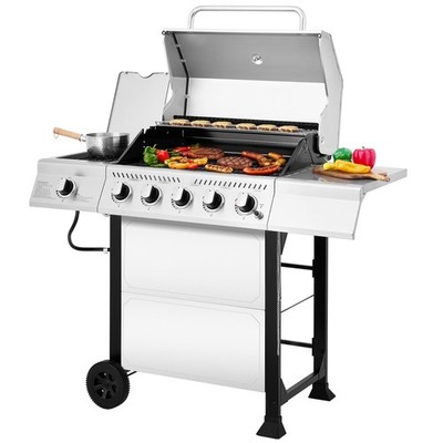 Royal Gourmet 5-Burner BBQ Liquid Propane Gas Grill with Side Burner,  60000 BTU