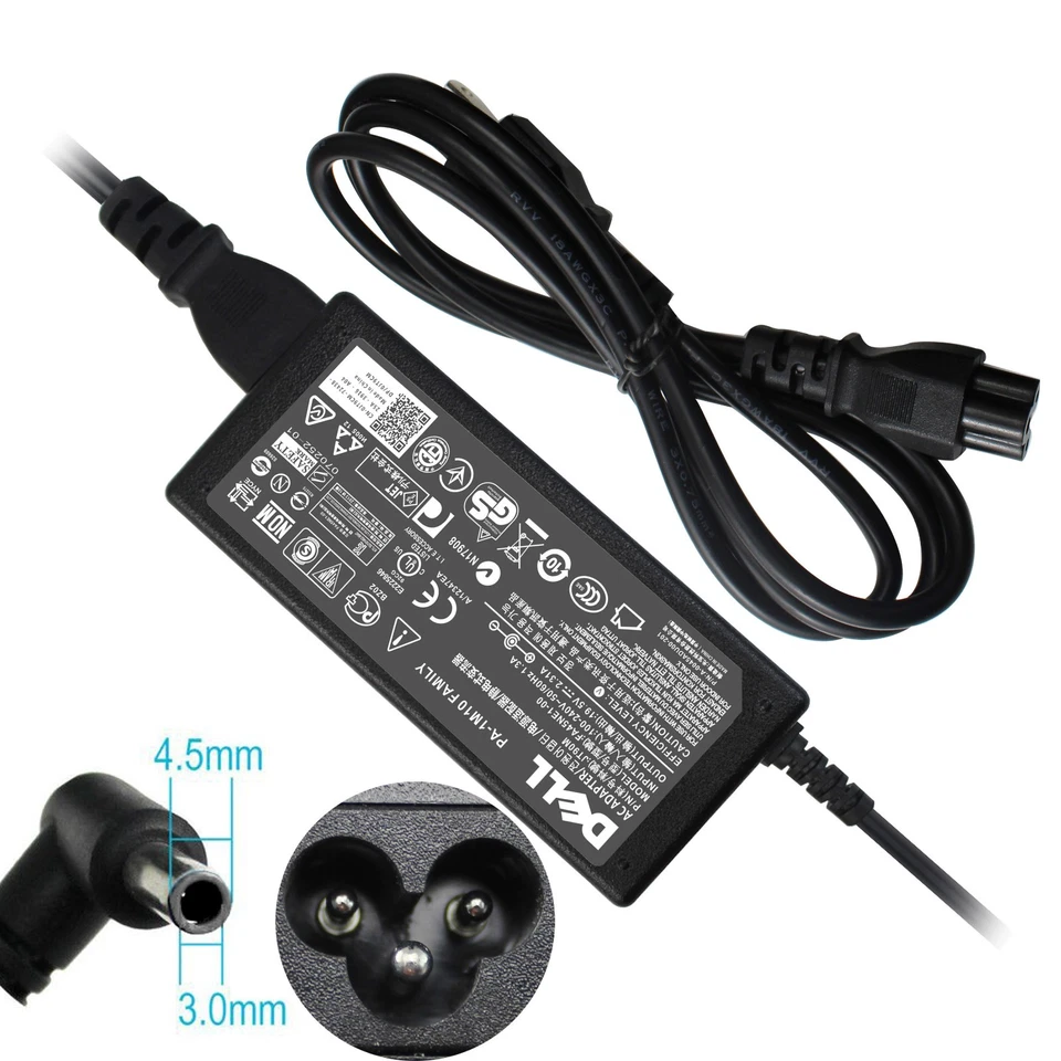 Adaptador Cargador 45W Original Inspiron 13 14 15 17 3000 5000 serie 7000 para ángulo Foto 3 de 4