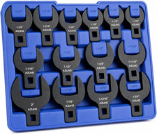 Jumbo Crows Foot Wrench Set 14 Pcs Sae 12 Drive Cr-mo