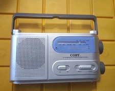 2006 Coby CX-38 Portable AM FM TV / Weather Band Radio - New In Box Tested