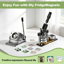 2x2" Magnet Maker Machine DIY Magnet Button Maker Kit - Badge Press Tool