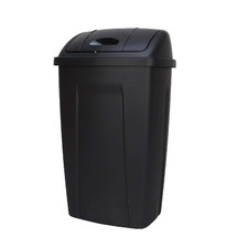 Mainstays Kitchen Trash Can, 13 Gallon Plastic Garbage Bin with Swing Top Lid
