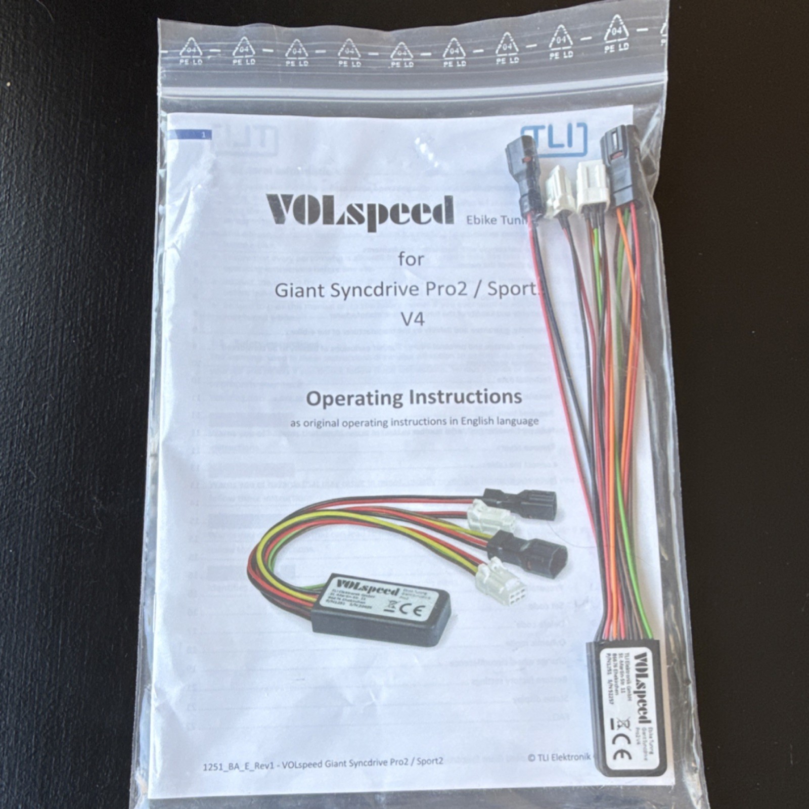 VOLspeed Ebike Tuning Kit Black for Giant Syncdrive Pro2/Spo