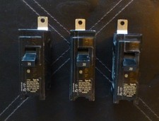 Lot of 3 Siemens B120 1-pole 20A 120V Bolt-on Circuit Breaker Type BL