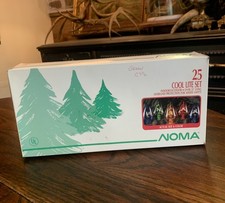 Vtg NEW 1989 Noma 25 Cool Green Lite Set Indoor/Outdoor Christmas Decor NOS
