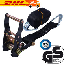 Spanngurte Zurrgurte mit Ratsche 2000 kg 4 m schwarz En 12195-2 TÜV
