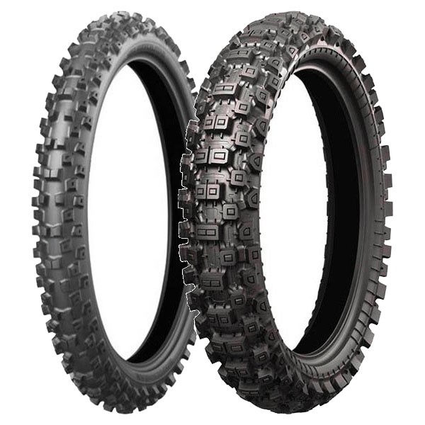 COPPIA GOMME BRIDGESTONE 100/90-19 57M + 110/100-18 64M BATTLECROSS X40 HARD - Immagine 5