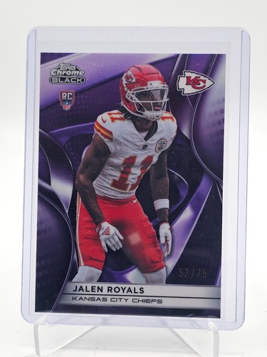 JALEN ROYALS 2025 TOPPS CHROME BLACK PURPLE REFRACTOR ROOKIE RC /75 #124 Q6377