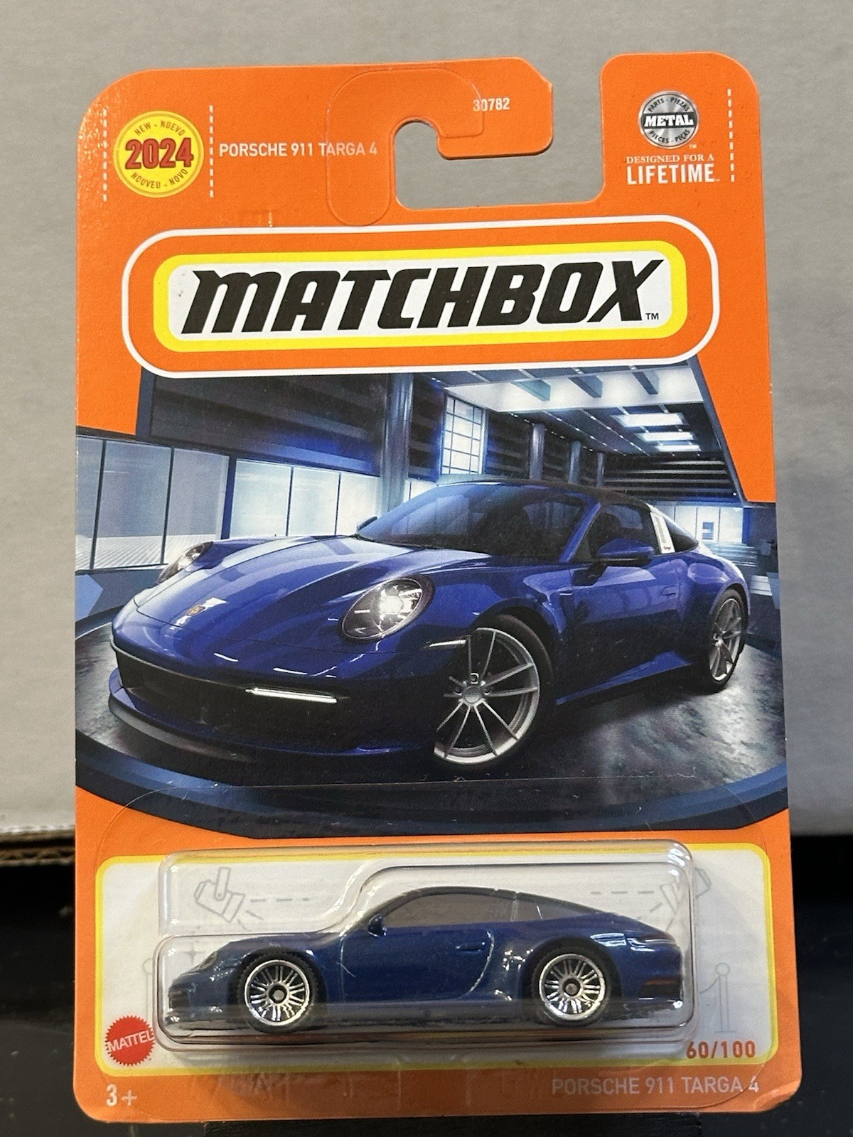 2024 Matchbox Porsche 911 Targa 4 Blue Die-Cast Model 60/100 Limited Edition