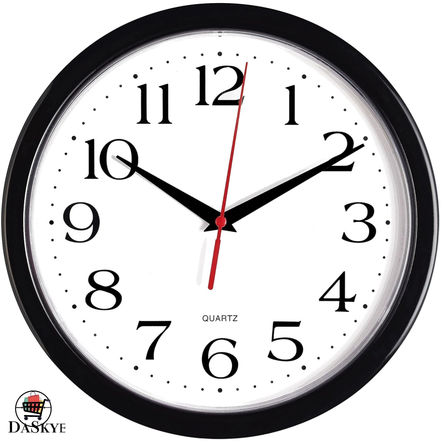 Modern 10-Inch Silent Quartz Wall Clock - Lightweight and St