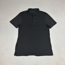 Lululemon Polo Shirt Mens Small Black Golf Performance Short Sleeve Stretch