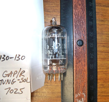 Strong TUNG-SOL Long Gray Plate Angled D Getter 7025 Tube