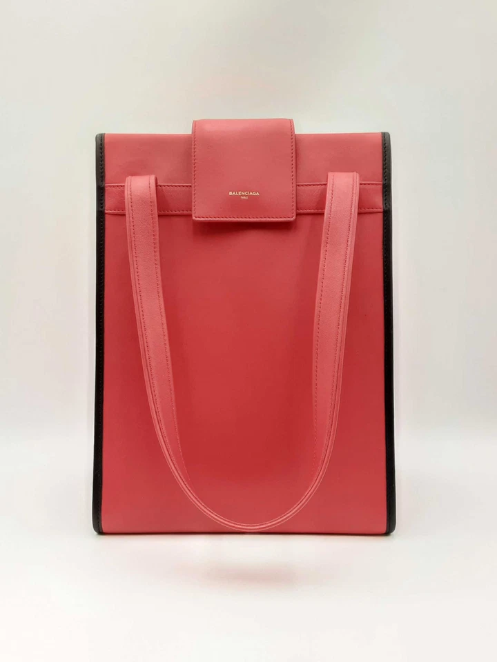 Balenciaga Agneau Classique Brillante Tote In Rouge Tango Leather Fw0125oordu
