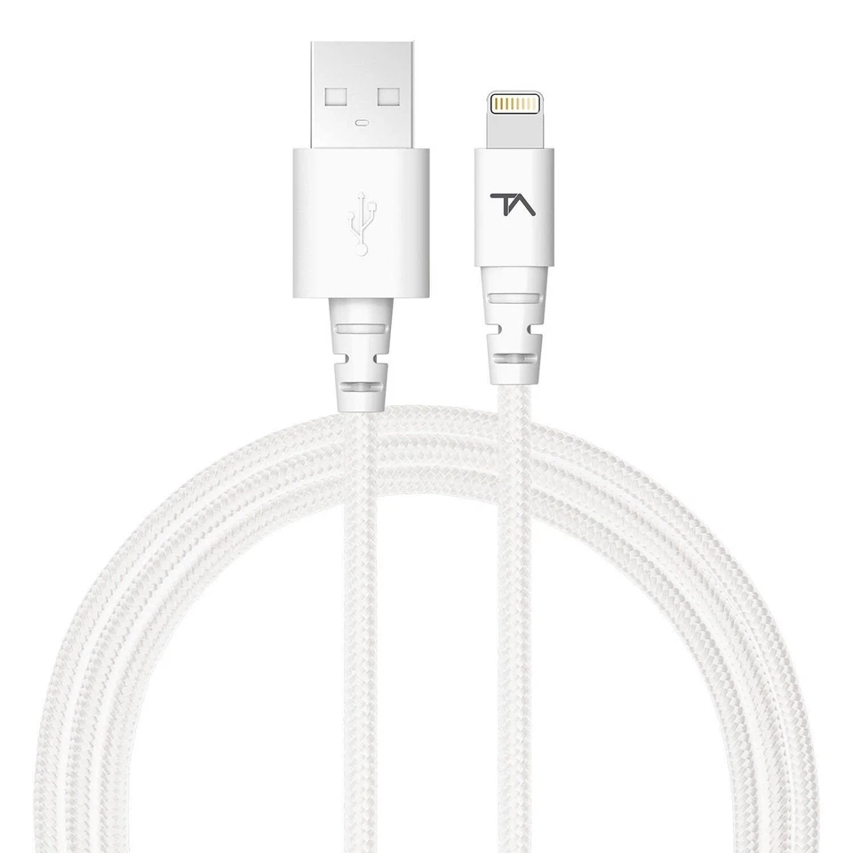 Tech Armor For Apple MFi Certified Lightning Cable to USB A - 6FT White - Image 3 of 4