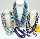 VINTAGE TO NOW FASHION /COSTUME JEWELRY BEADED NECKLACE LOT, ASSORTED MATERIALS