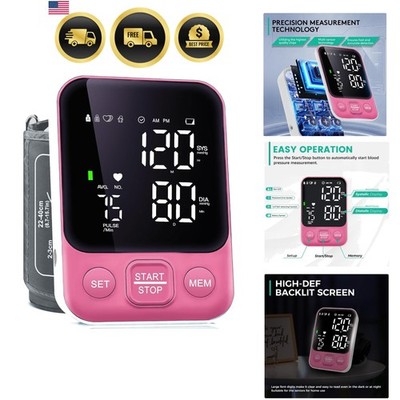 Blood Pressure Monitor Upper Arm Monitors for Home Use BP Machine with 2x120 ...