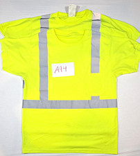 2 OccuNomix Hi-Vis Reflective Safety Shirt Yellow/Gray Short Sleeve Size L
