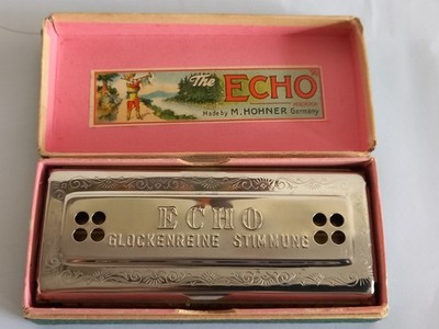 Mundharmonika M.Hohner The ECHO HARP Glockenreine Stimmung Vintage