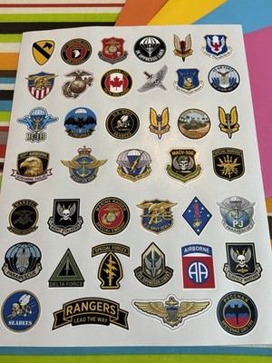 RC Decals MILITARY SPECIAL OPERATIONS 39 Pre-cut 1/10th Scale 1''to11/2'' Vinyl  