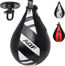 Punching Ball in Pelle Speed Sacco Da Boxe Girevole MMA Boxing Bag Pungiball Set