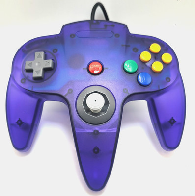 Nintendo 64 Wired Controller for N64 - TeknoGame  - Clear Grape Purple - NEW!