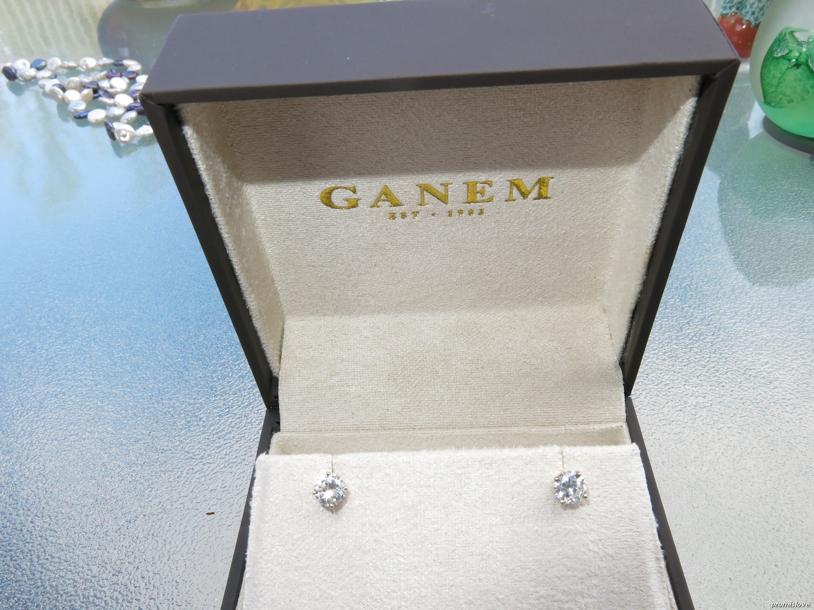 Earrings Stud SOLID Yellow GOLD 14K SOLITAIRE REA… - image 7