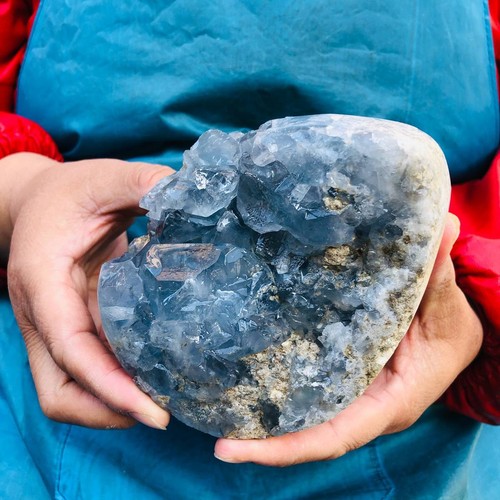 1480+1200G  Top natural blue crystal cave quartz crystal cave mineral specimens - Bild 14 von 20