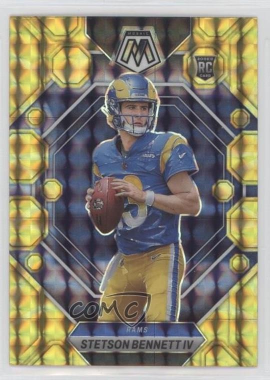 2023 Panini Mosaic Rookies Reactive Yellow Prizm Stetson Bennett IV #362 2qw