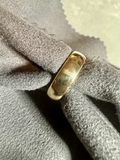 Estate 14K Solid Yellow Gold Ring 5mm Wedding Band 3.57g Size 6