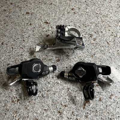 SRAM X9 3x9 Shifters And Ft Derailleur W Shimano XT 34.9 Mini Group Set 3x9