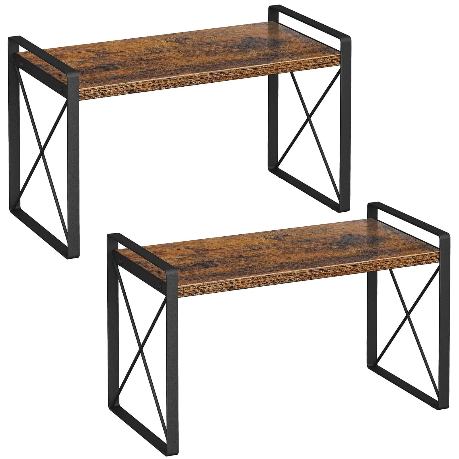 Kitchen Countertop Organizer, Set of 2 Kitchen Counter Shelf, Spice Rack Rise...