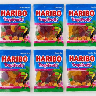 6x Bags Genuine Haribo Tropifrutti Gummy Candy   80 Grams Imported From Turkey