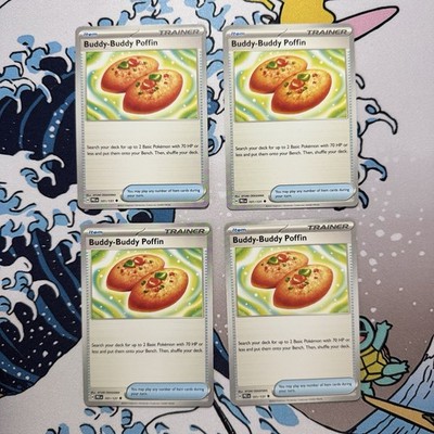 4x Buddy Buddy Poffin 101/131 Prismatic Evolutions Playset NM