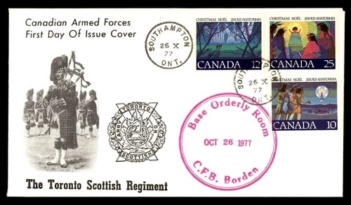 Mayfairstamps Canada FDC 1977 Christmas Combo Toronto Scottish Reg Bagpipes F aa