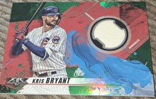 Kris Bryant 2019 Topps Fire Jersey Relic Green Card #'d 38/75 Chicago Cubs 