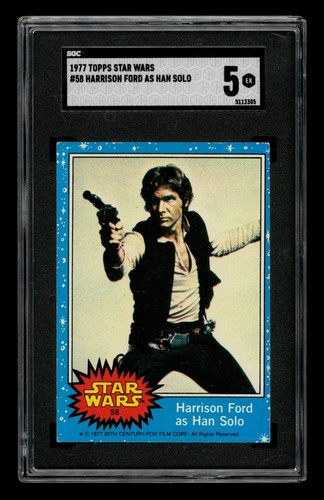 1977 Topps Star Wars #58 Harrison Ford as Han Solo — SGC 5