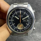 Rare SEIKO Bruce Lee Chronograph Automatic 6139-6013 Black Watch Vintage 1969s