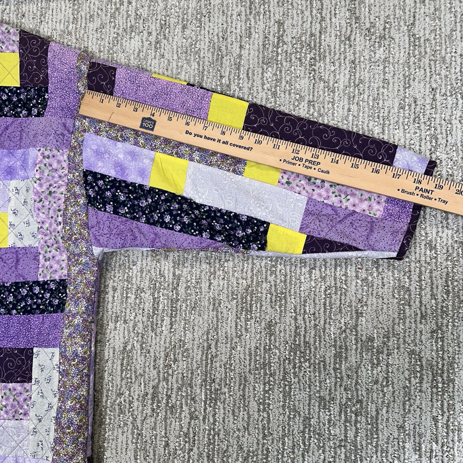 Multicolor Quilted Patchwork Boxy Open Front Card… - image 6