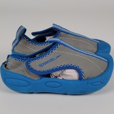 Speedo Kid Girls' Boys' Hybrid Water Shoes Beach Pool Sand Blue /Gray 7/8
